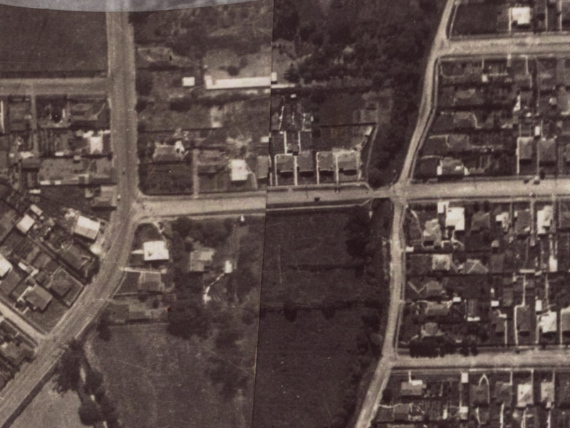 7-9 Malcolm Avenue from the air, 1925-1929