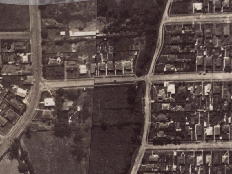 16 Malcolm Avenue from the air, 1925-1929