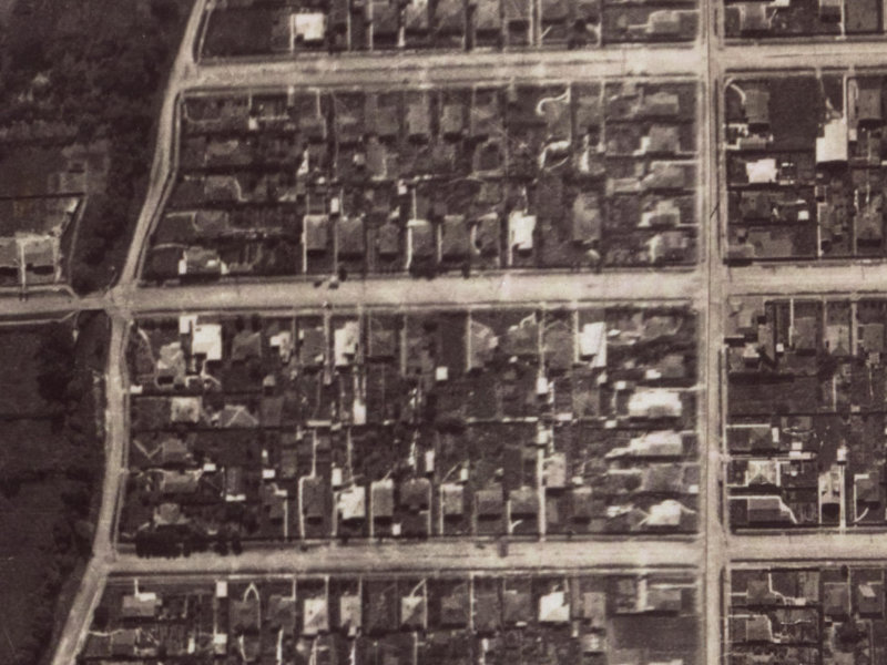 52 Malcolm Avenue from the air, 1925-1929