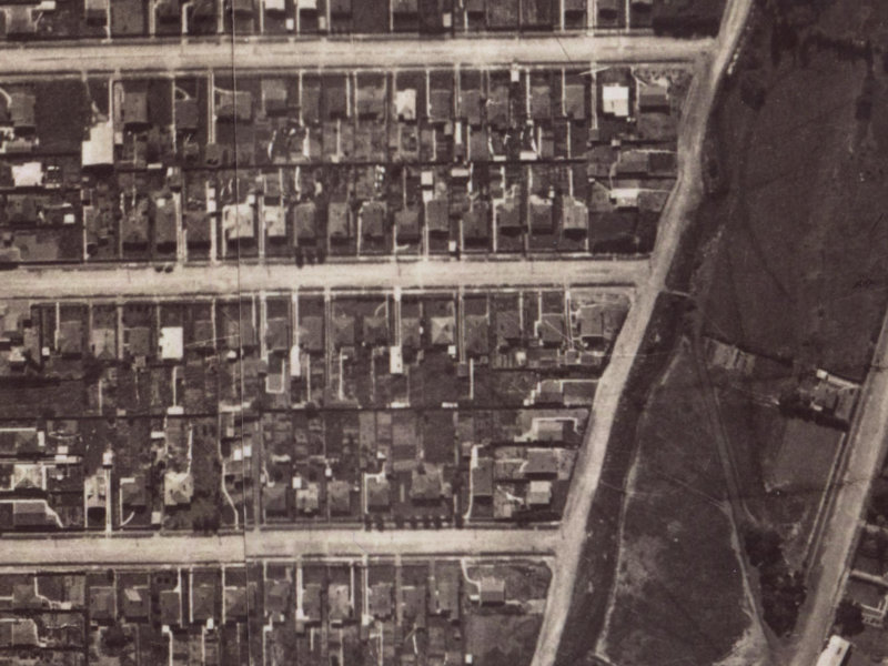 110 Malcolm Avenue from the air, 1925-1929