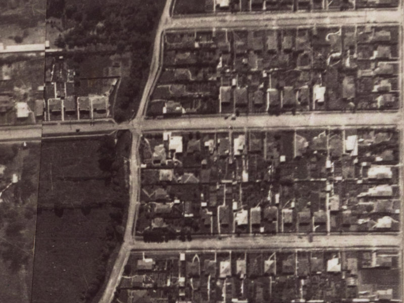 36 Malcolm Avenue from the air, 1925-1929