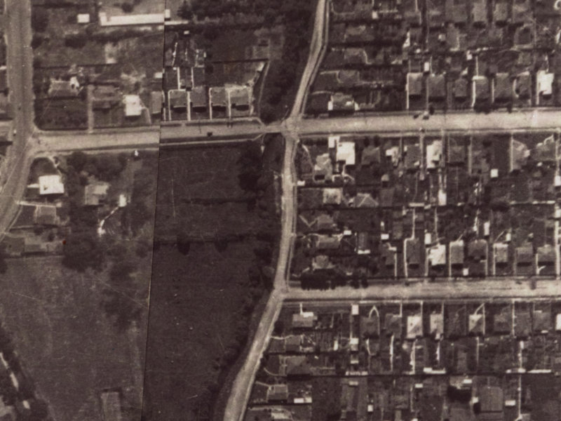 133-151 Waimea Terrace from the air, 1925-1929