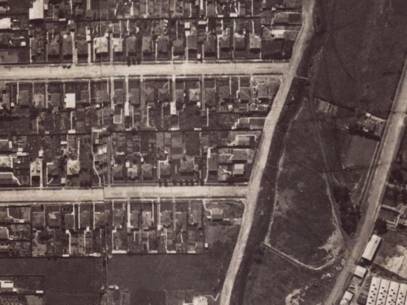 87 Corson Avenue from the air, 1925-1929