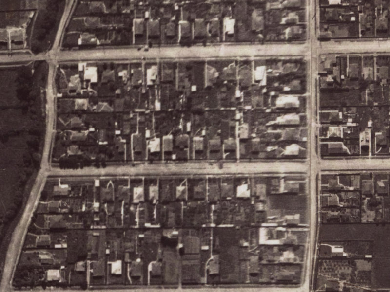 27 Corson Avenue from the air, 1925-1929