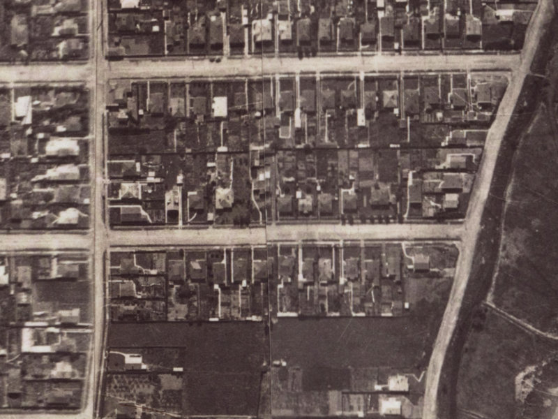 73 Corson Avenue from the air, 1925-1929