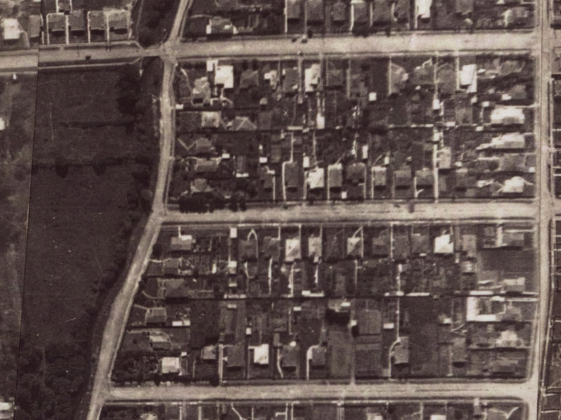 46 Corson Avenue from the air, 1925-1929