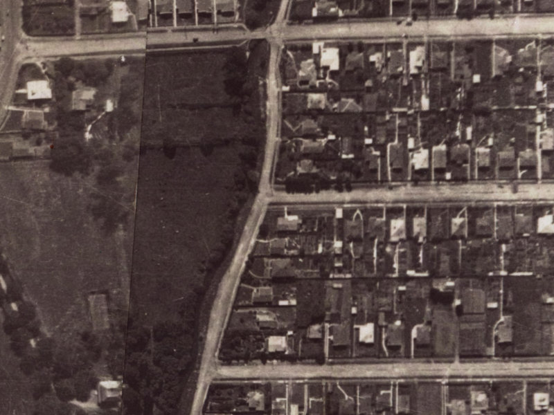 2 Corson Avenue from the air, 1925-1929