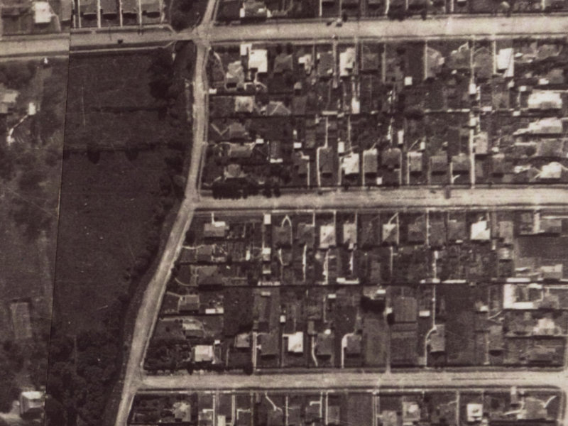 14 Corson Avenue from the air, 1925-1929