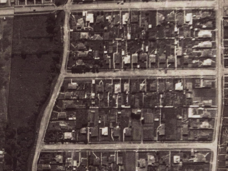 18 Corson Avenue from the air, 1925-1929