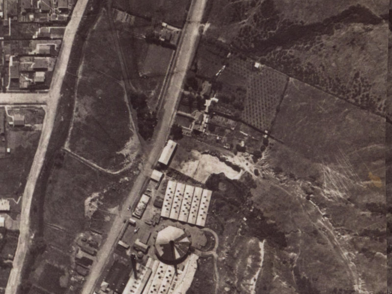 Sepia Lane from the air, 1925-1929