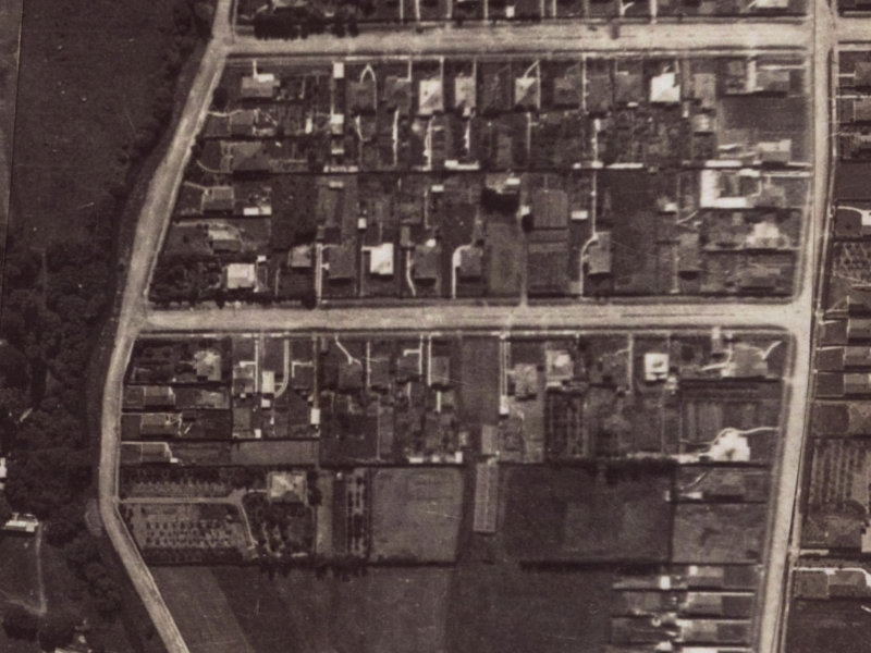 Riverview Street from the air, 1925-1929