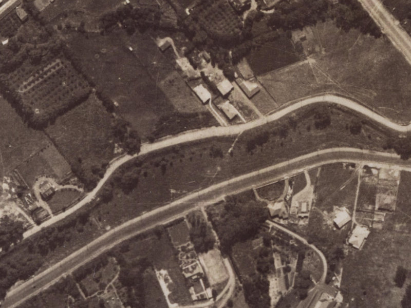 171–183 Ashgrove Terrace from the air, 1925-1929