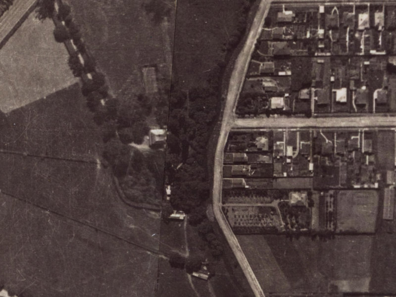 32 Sloan Terrace from the air, 1925-1929