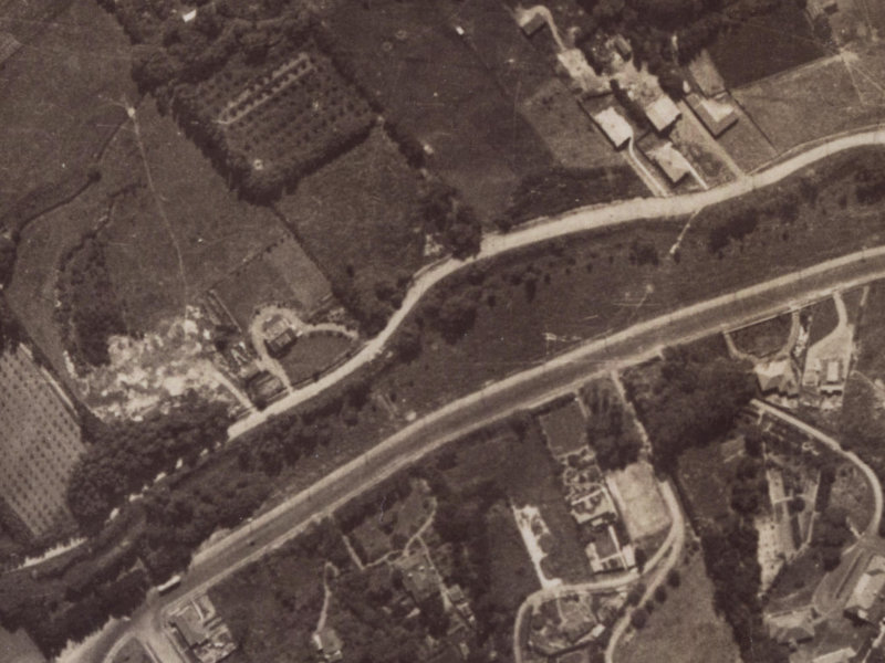 163–169 Ashgrove Terrace from the air, 1925-1929