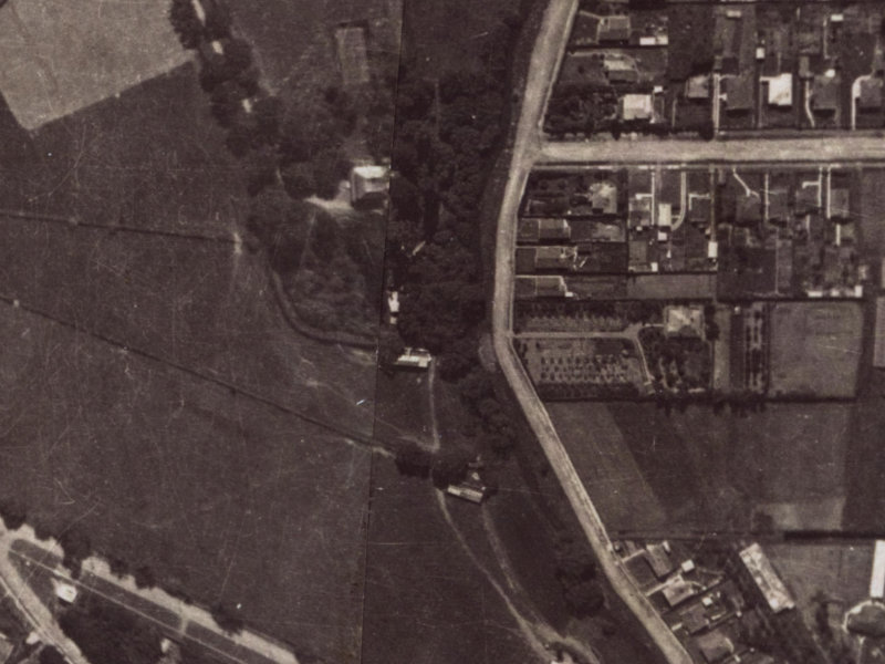 26 Sloan Terrace from the air, 1925-1929