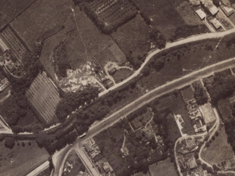 151–157 Ashgrove Terrace from the air, 1925-1929