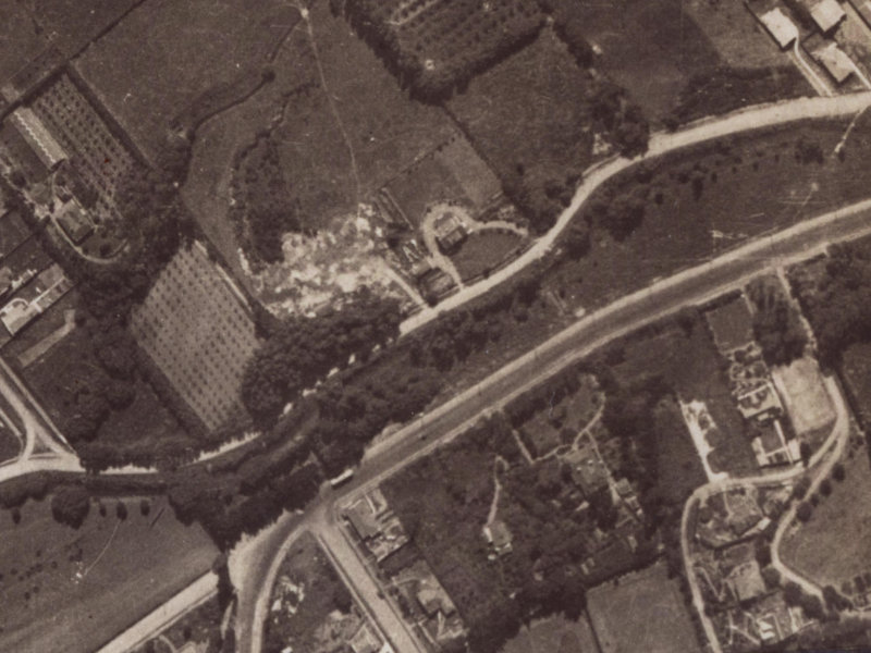 151–157 Ashgrove Terrace from the air, 1925-1929