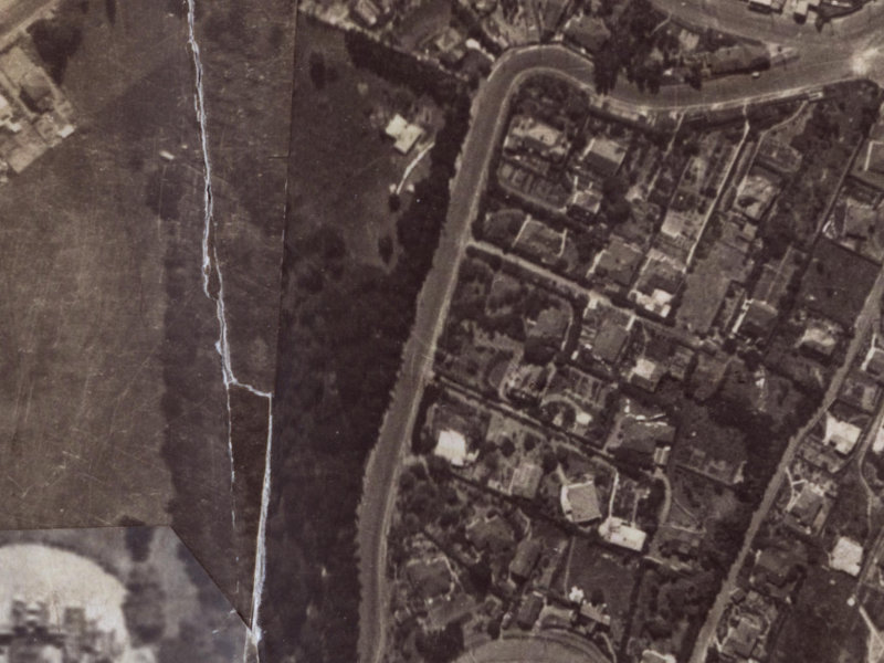 21 Dyers Pass Road from the air, 1925-1929