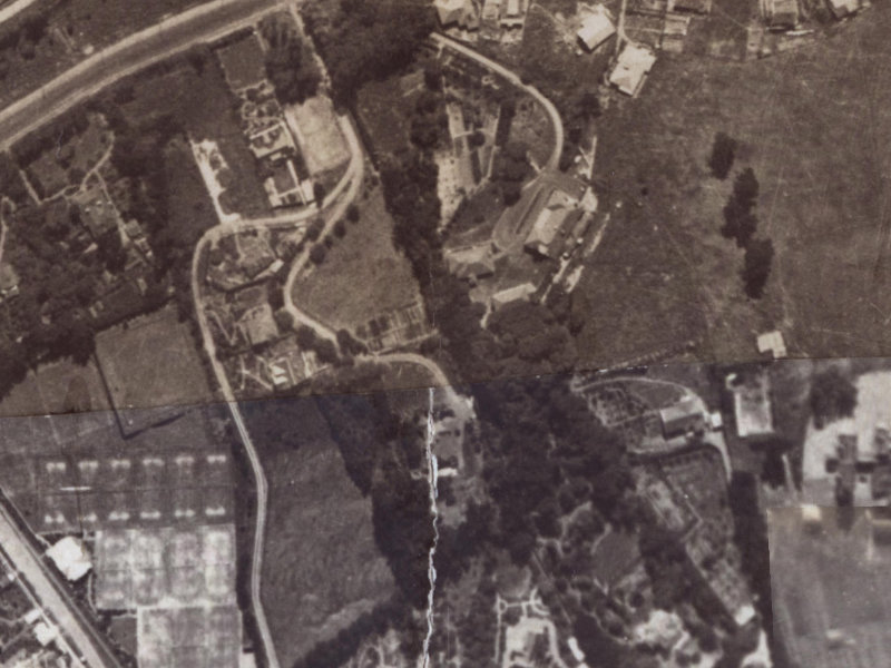 7 Upper Crichton Terrace from the air, 1925-1929