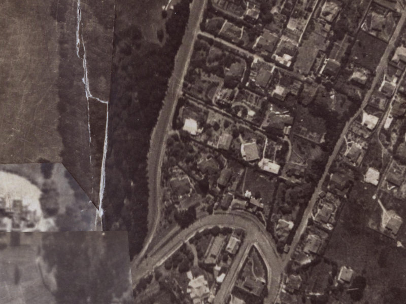 29 Dyers Pass Road from the air, 1925-1929