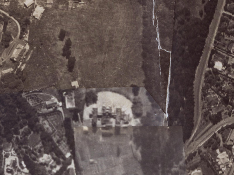 Overdale Drive from the air, 1925-1929