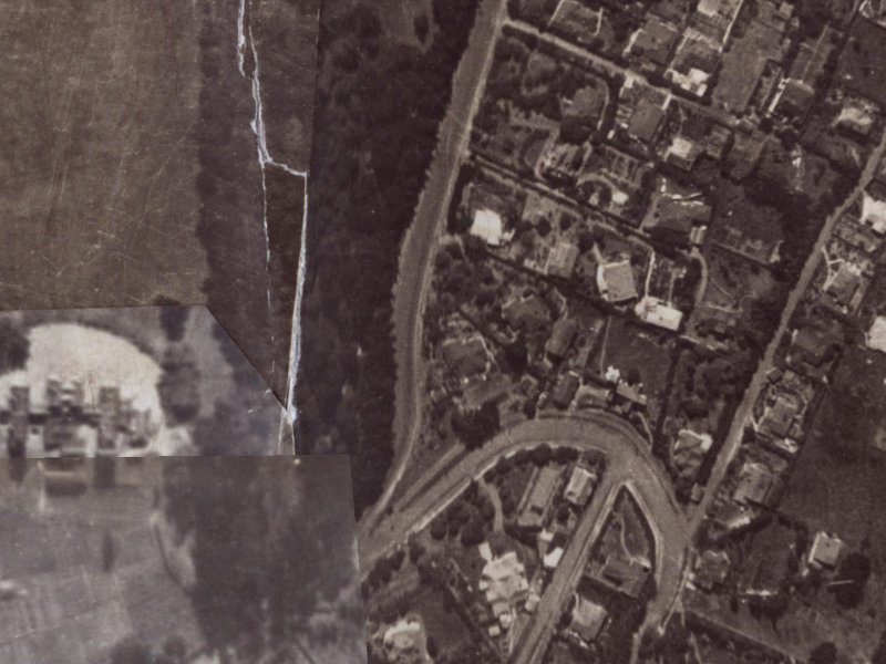 31 Dyers Pass Road from the air, 1925-1929