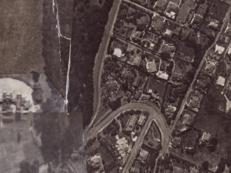17 Dyers Pass Road from the air, 1925-1929