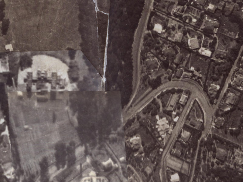 30A Dyers Pass Road from the air, 1925-1929