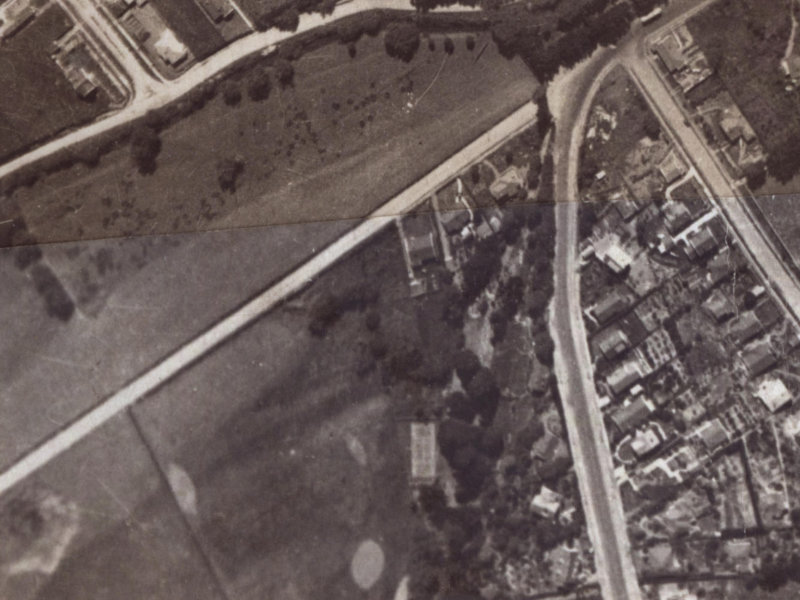 93A Cashmere Road from the air, 1925-1929