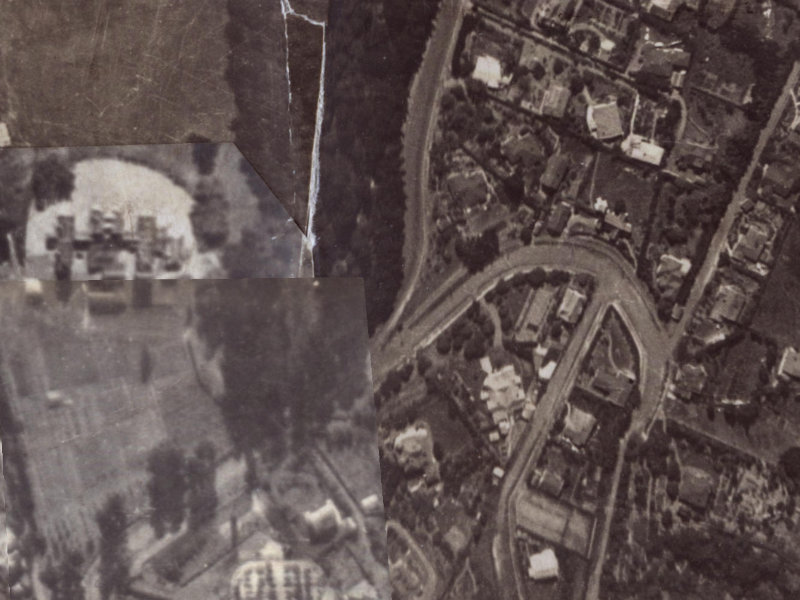 31-33 Dyers Pass Road from the air, 1925-1929