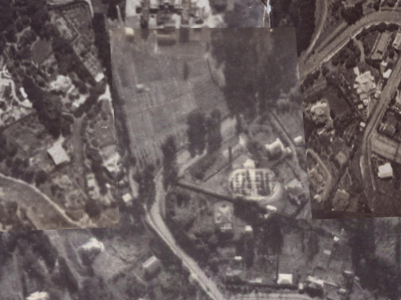 37-45 Dyers Pass Road from the air, 1925-1929