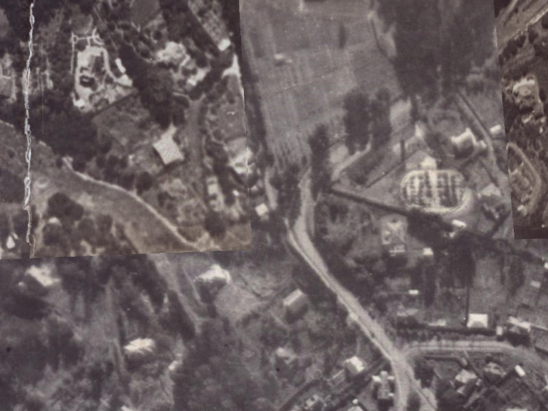 1–11 Heaton Rhodes Place from the air, 1925-1929