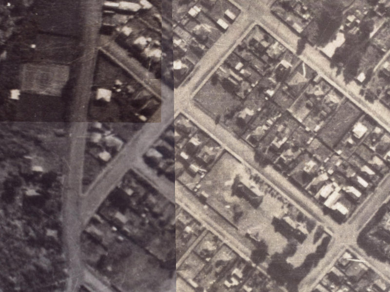 14 Wiggins Street from the air, 1925-1929