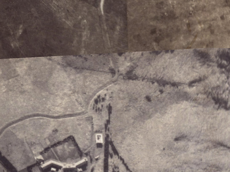 134 Huntsbury Avenue from the air, 1925-1929