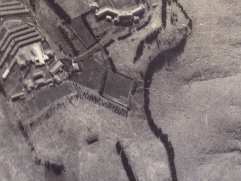 1–4 Tideswell Lane from the air, 1925-1929