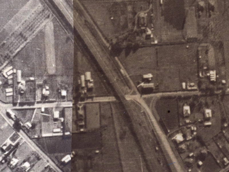 60-64 Martindales Road from the air, 1925-1929