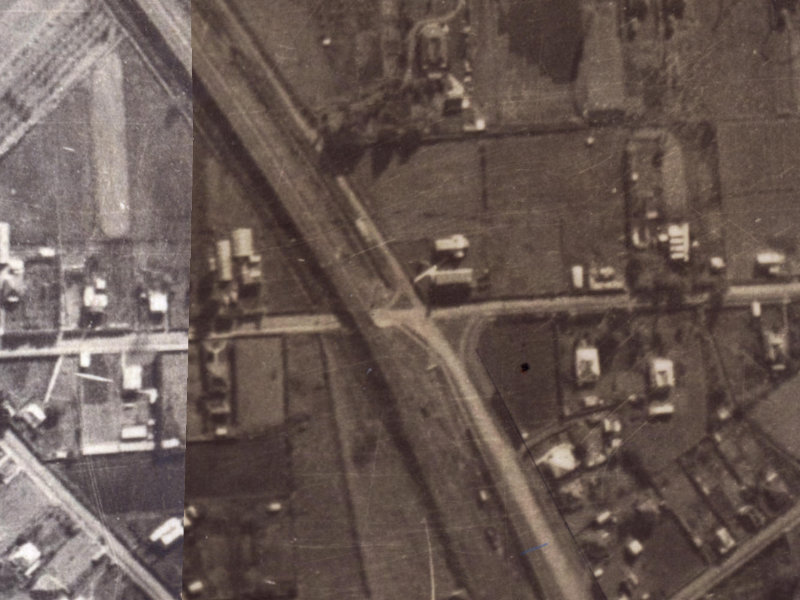 Martindales Road from the air, 1925-1929