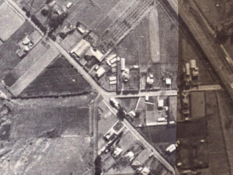 76A Martindales Road from the air, 1925-1929