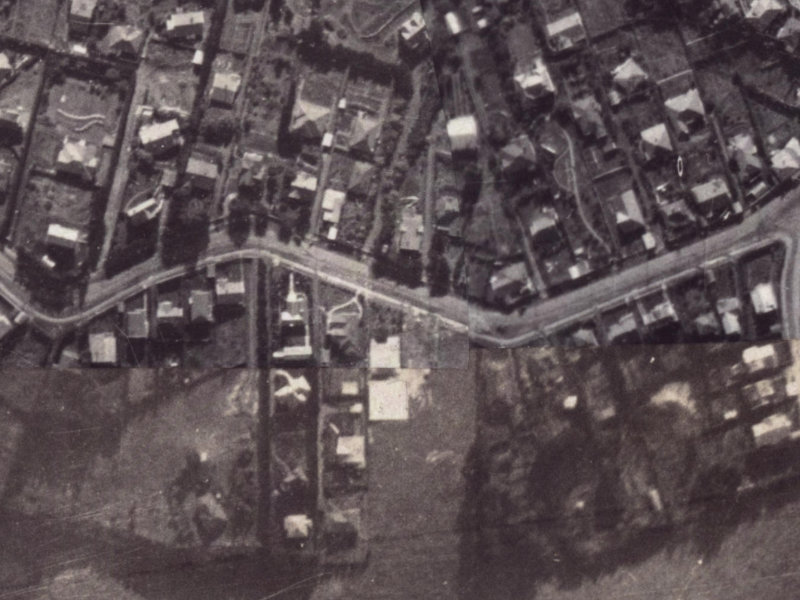 110 Hackthorne Road from the air, 1925-1929