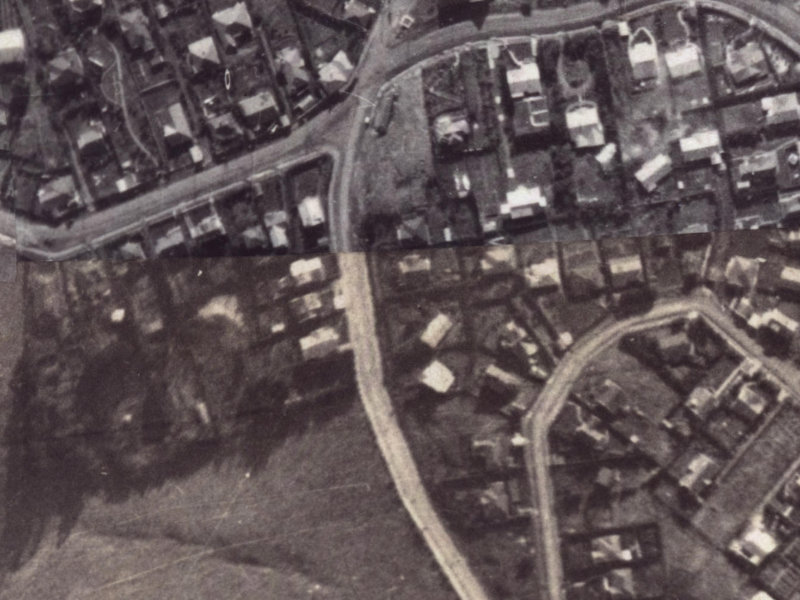 105 Dyers Pass Road from the air, 1925-1929