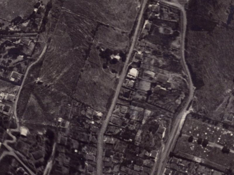 23-27 Cornwall Road from the air, 1925-1929