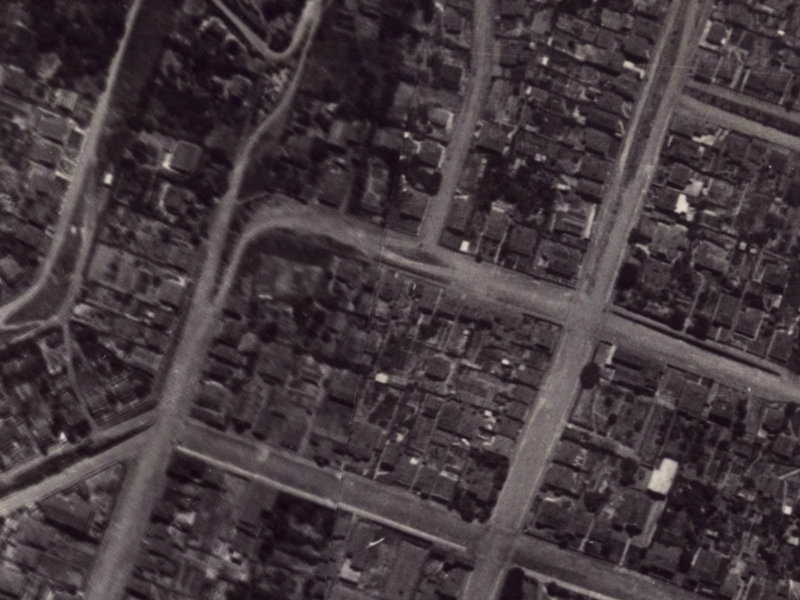 41 Exeter Street from the air, 1925-1929