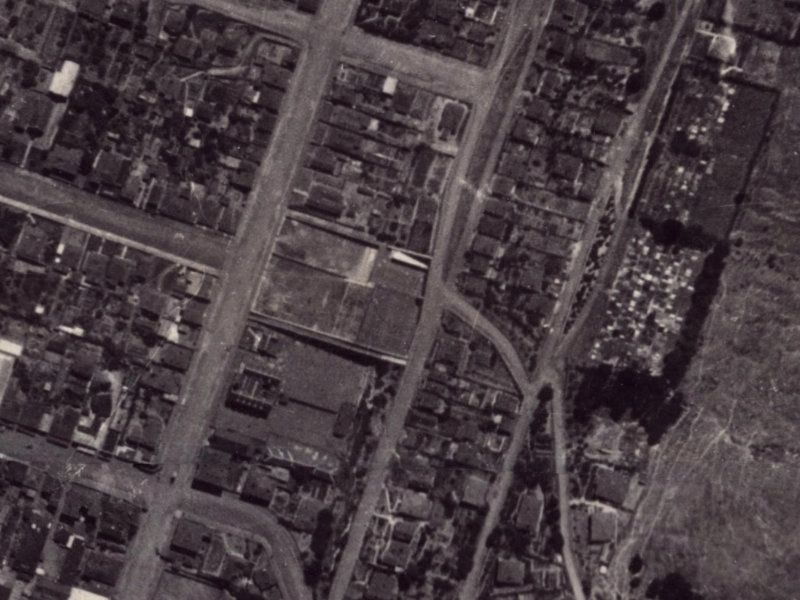 34-36 St Davids Street from the air, 1925-1929