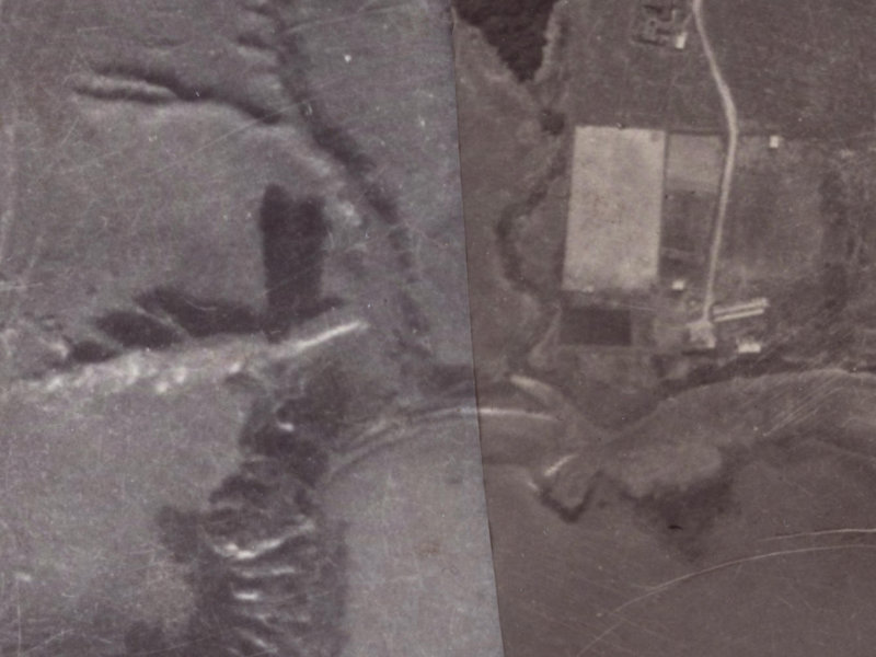 48–50 Bayview Place from the air, 1925-1929