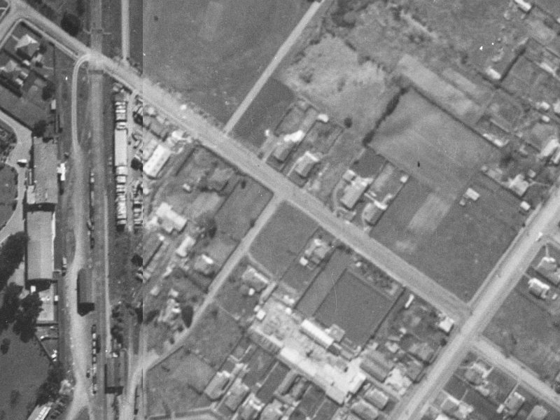 23A Langdons Road from the air, 1940-1944
