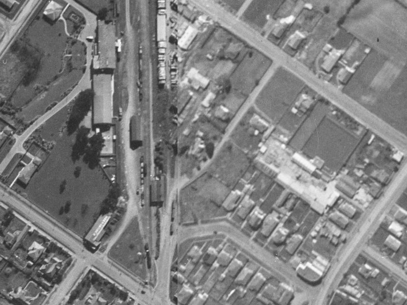 Restell Street from the air, 1940-1944