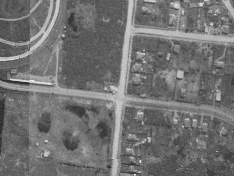 201-203 Bower Avenue from the air, 1940-1944