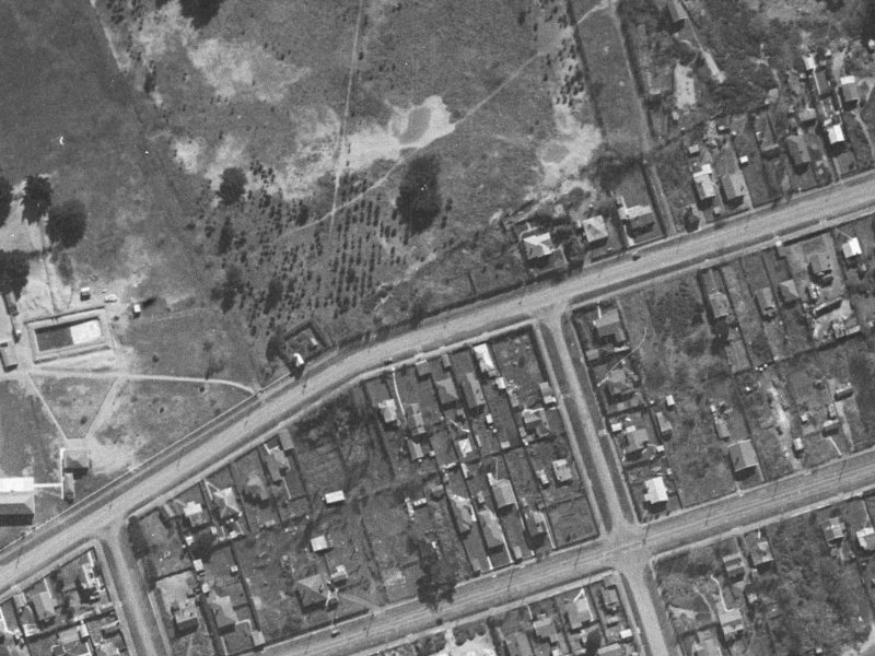 95 Leaver Terrace from the air, 1940-1944