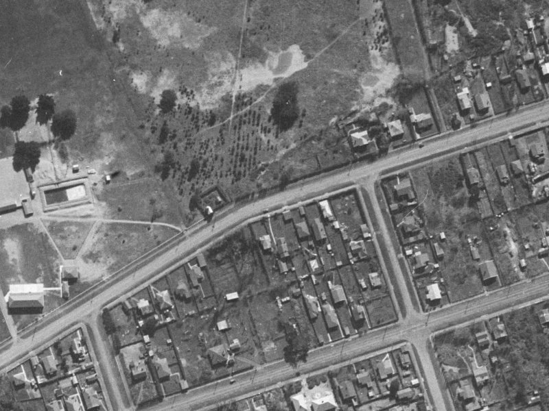 101 Leaver Terrace from the air, 1940-1944