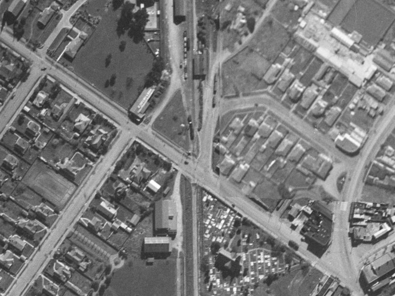 28RR Harewood Road from the air, 1940-1944